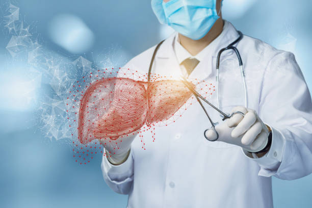 surgeon operating on liver