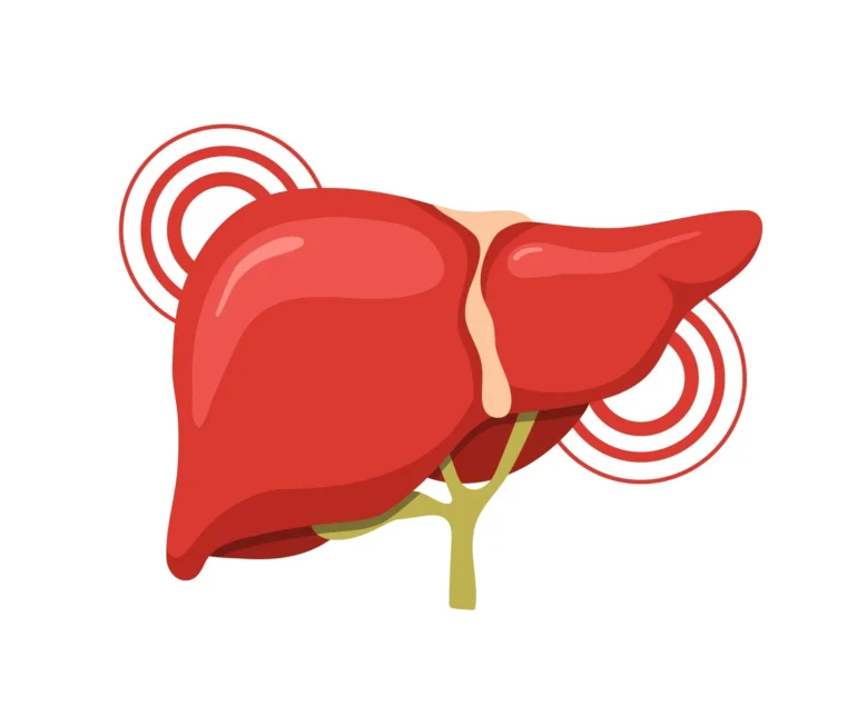 Liver pain on right side location diagram showing upper right abdomen
