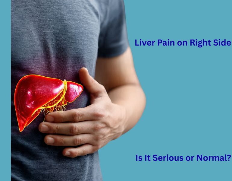 liver pain right side upper abdomen highlighted liver illustration