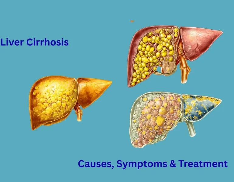 liver cirrhosis fatty liver damage illustration medical concept