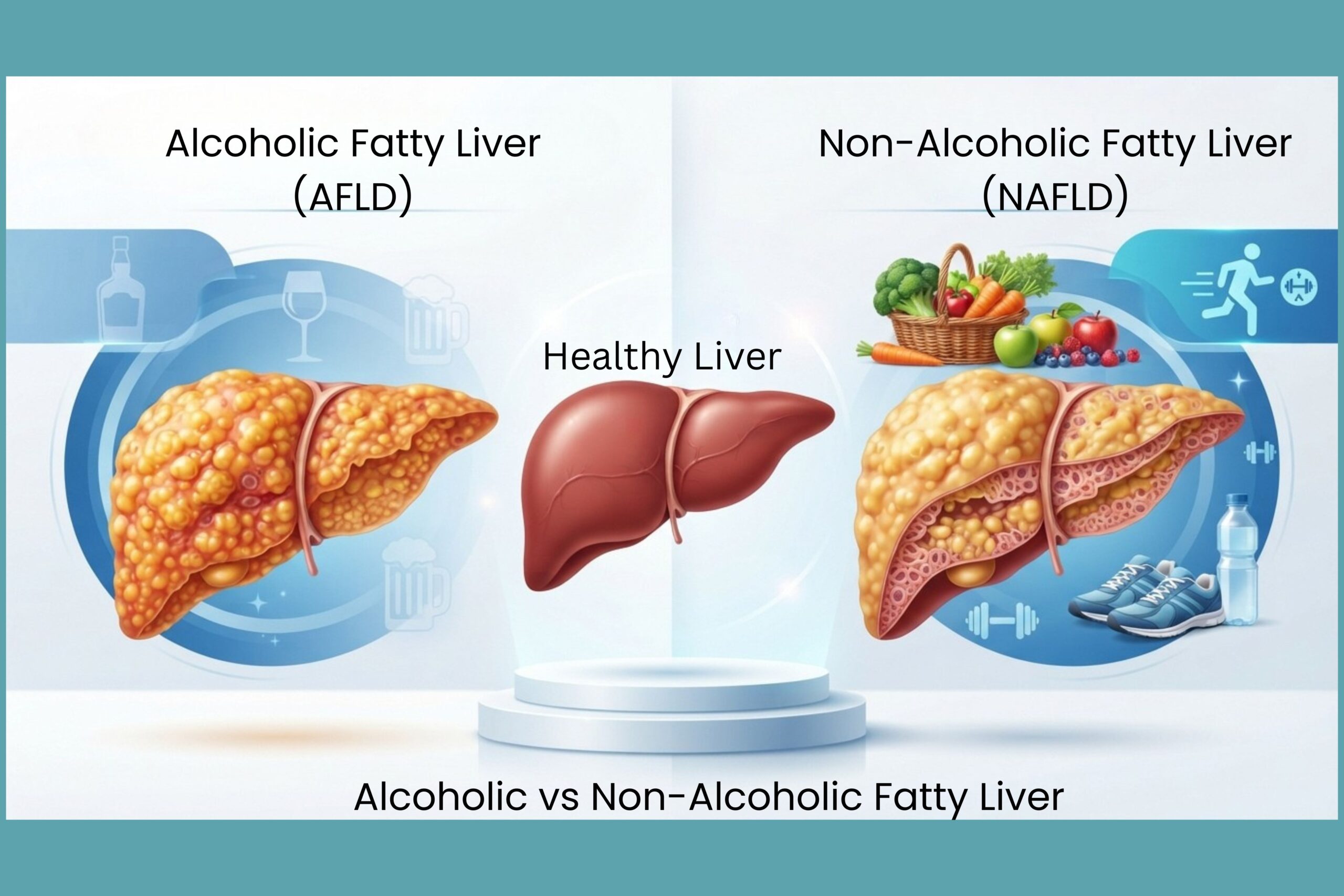 comparison of alcoholic and non alcoholic fatty liver disease