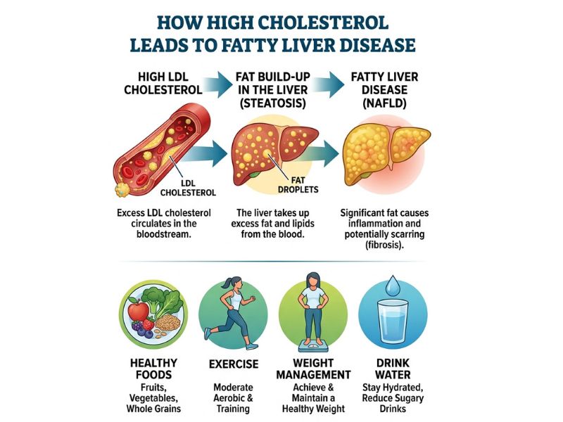 how high LDL cholesterol can lead to fatty liver disease